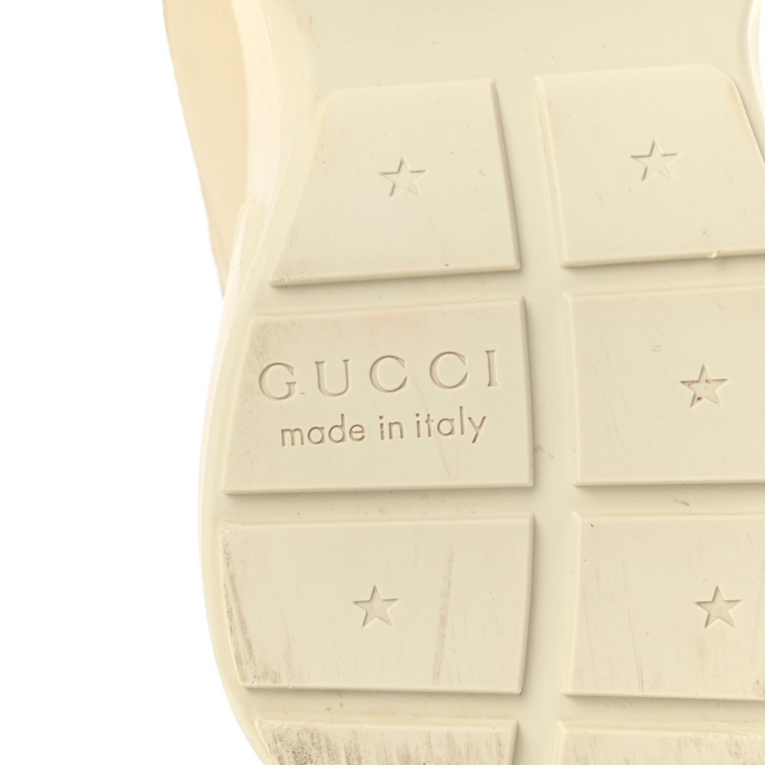 Gucci Calfskin Logo Womens Rhyton Sneakers 35.5 Ivory 7 of 11