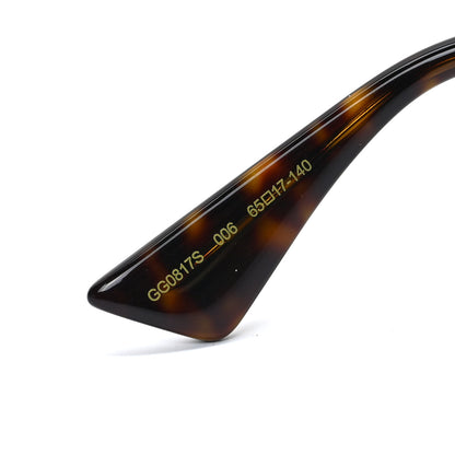 Gucci Metal Square Frame Sunglasses GG0817S Gold Grey 7 of 7