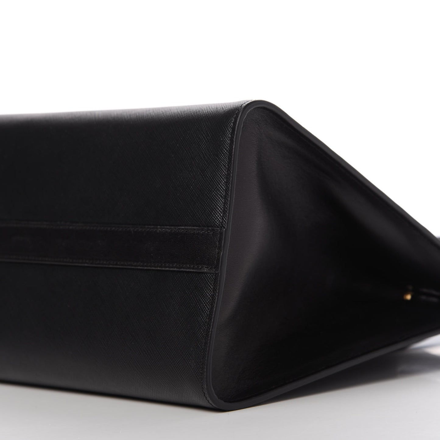 Saffiano City Calfskin Greche Paradigme Bag Black Fuoco