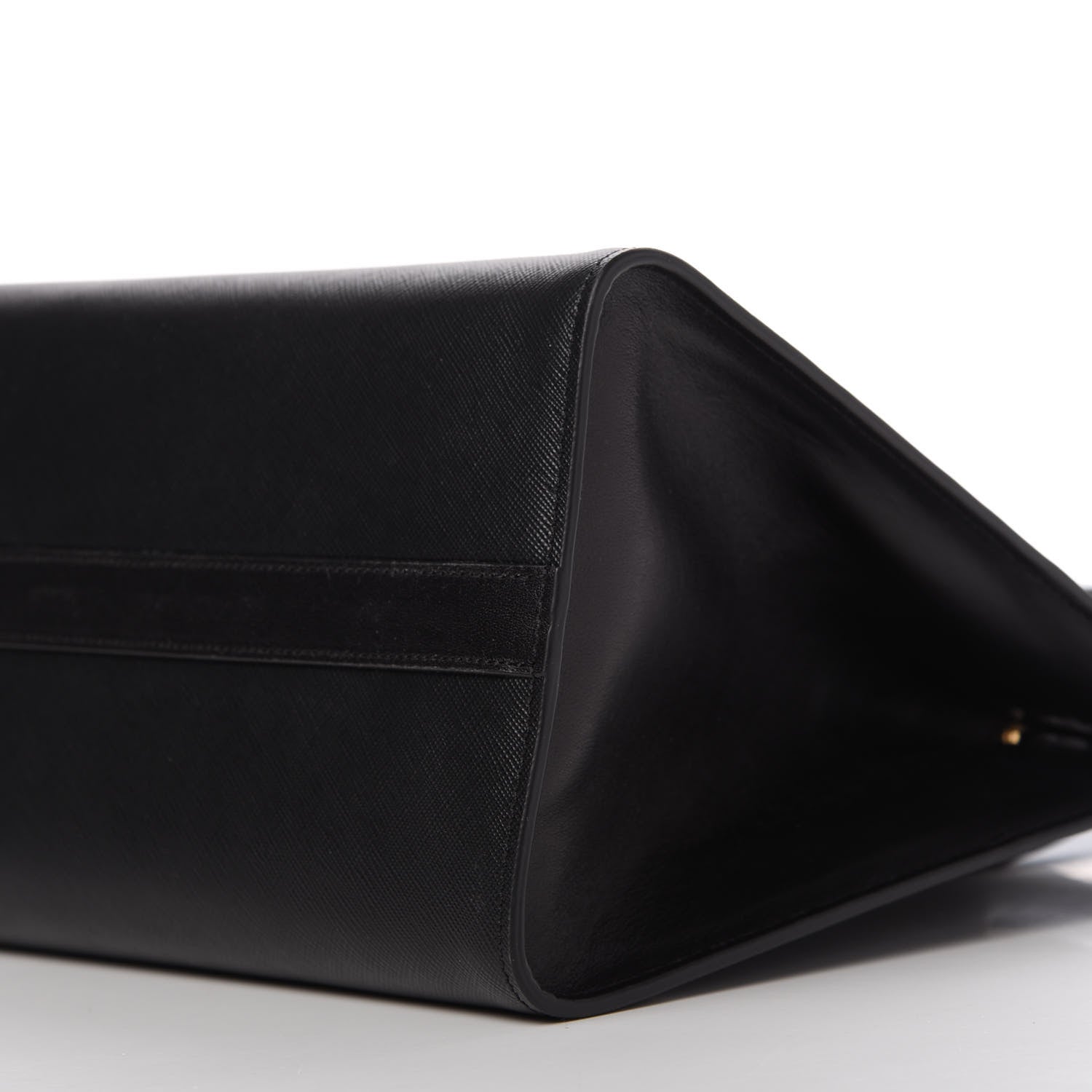 Prada Saffiano City Calfskin Greche Paradigme Bag Black Fuoco 7 of 10