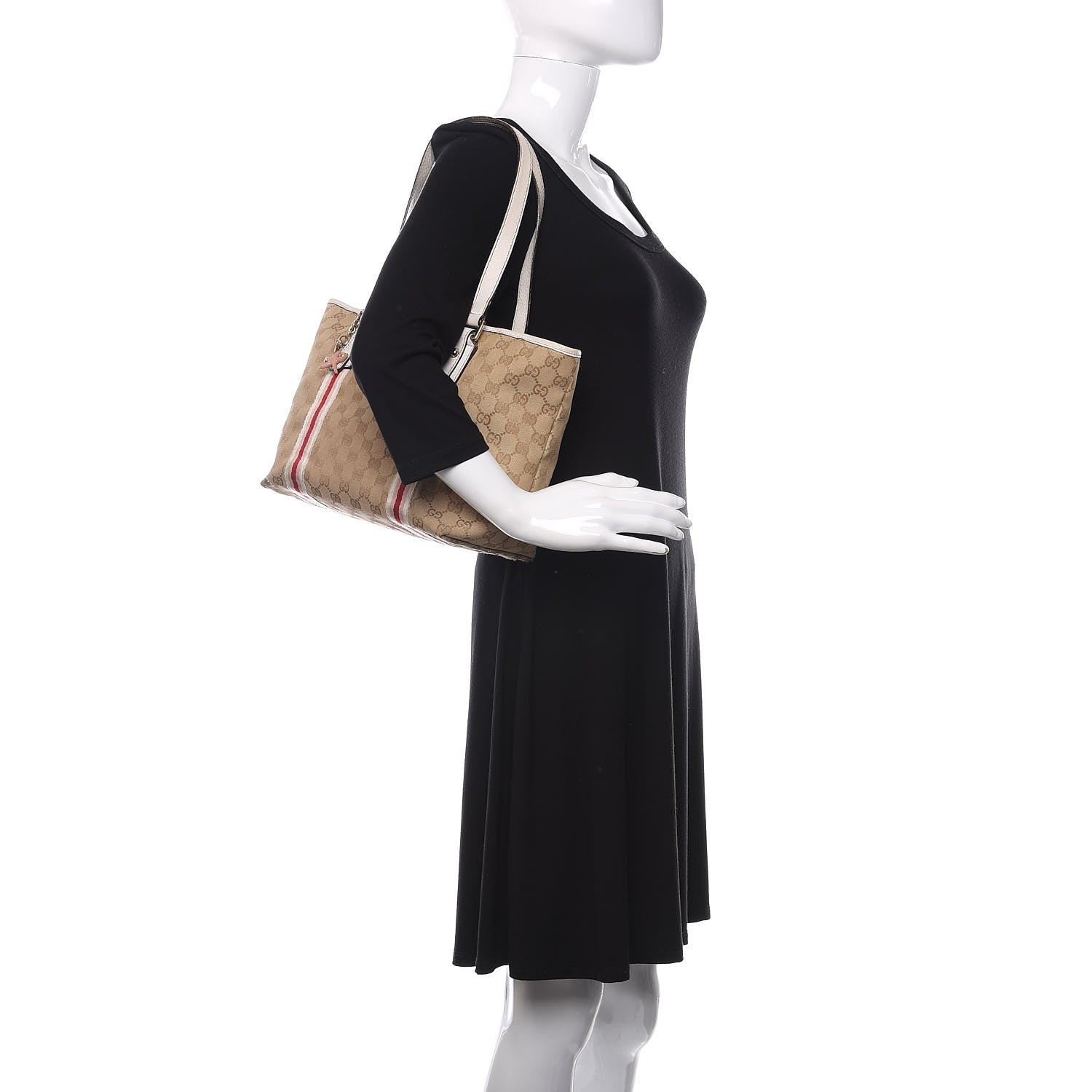 Gucci Monogram Medium Jolicoeur Tote White 2 of 10