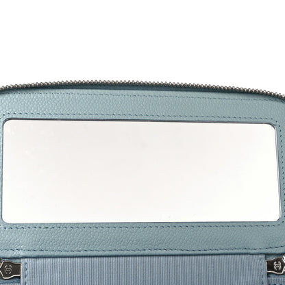 Chanel Caviar Quilted Small Tiny CC Vanity Case With Chain Light Blue 8 of 13