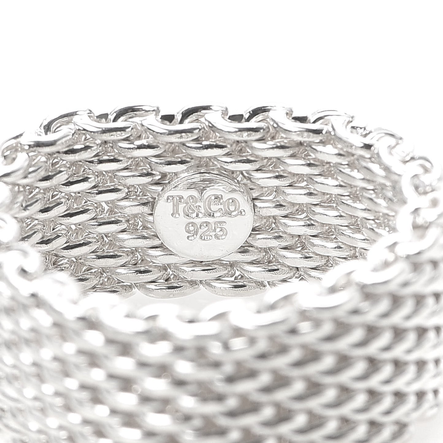Sterling Silver Somerset Mesh Ring 56 7.5