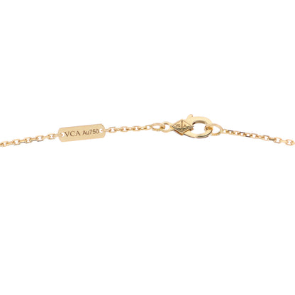 Van Cleef & Arpels 18K Yellow Gold Mother of Pearl Lucky Alhambra Butterfly Pendant Necklace 4 of 5