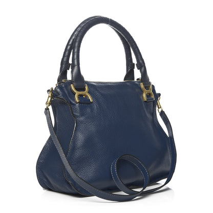 Chloe Calfskin Medium Marcie Satchel Royal Navy 3 of 10