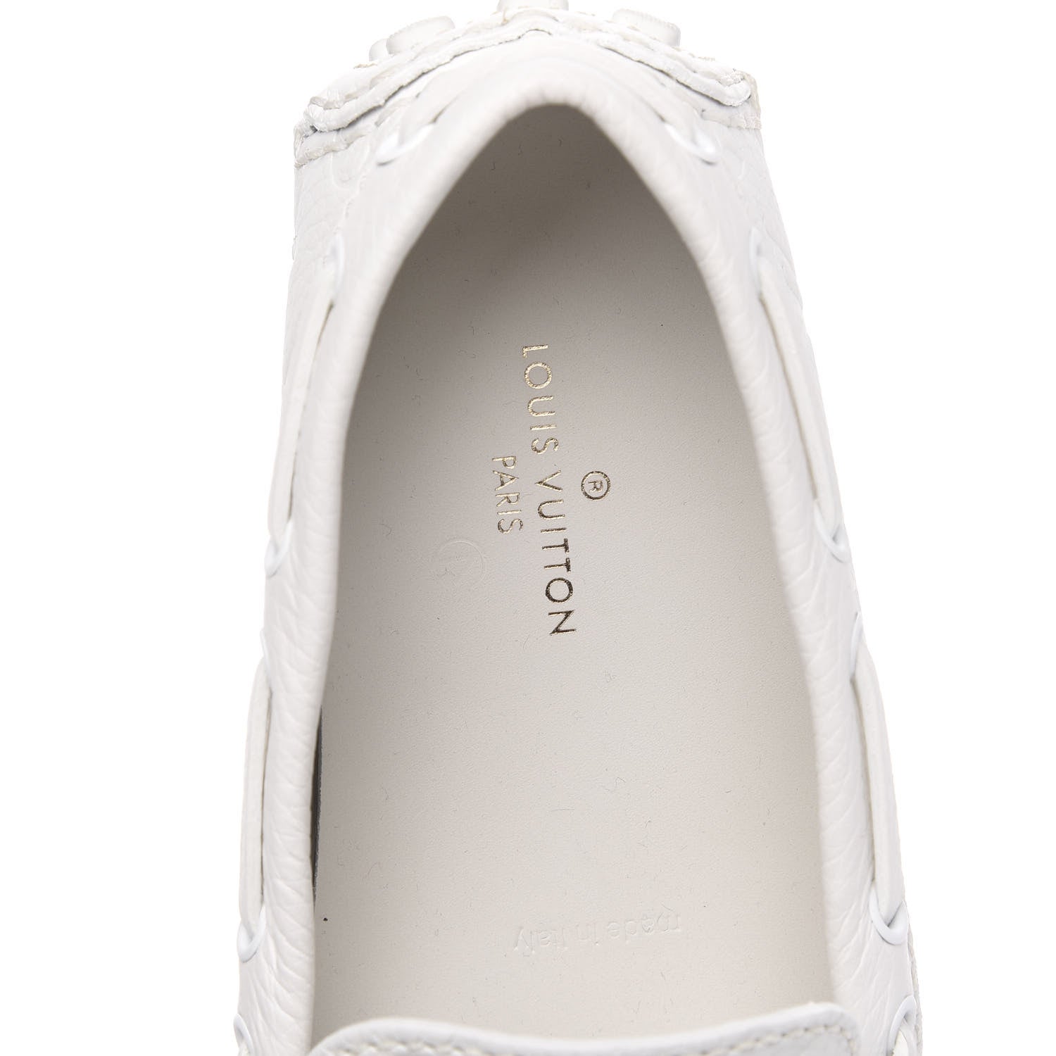 Louis Vuitton Empreinte Arizona Car Shoe Moccasin Loafers 7.5 White 6 of 8