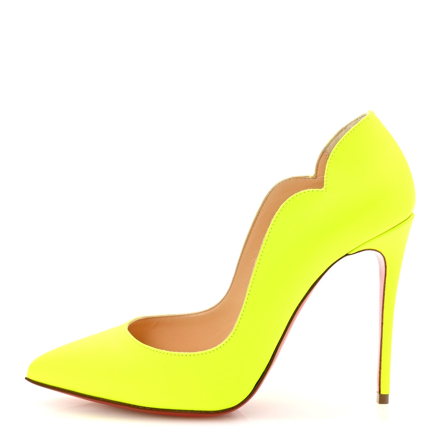 Calfskin Hot Chick 100 Pumps 35 Fluo Yellow