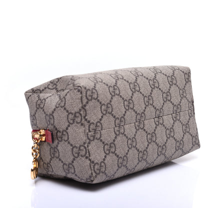 Gucci Soft GG Supreme Monogram Calfskin Medium Ophidia Cosmetic Case Beige Ebony Hibiscus Red 5 of 12