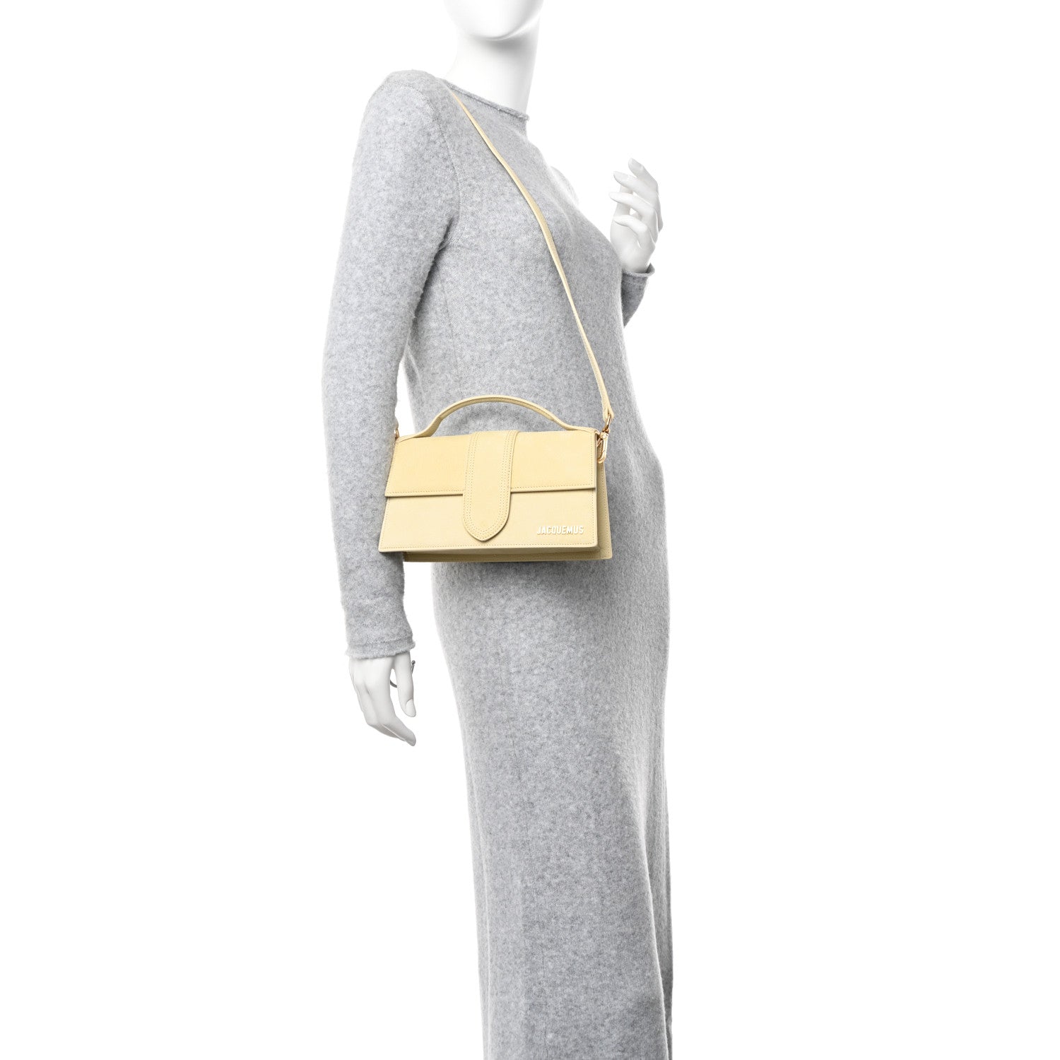 Jacquemus Grained Calfskin Le Grand Bambino Light Yellow 2 of 9