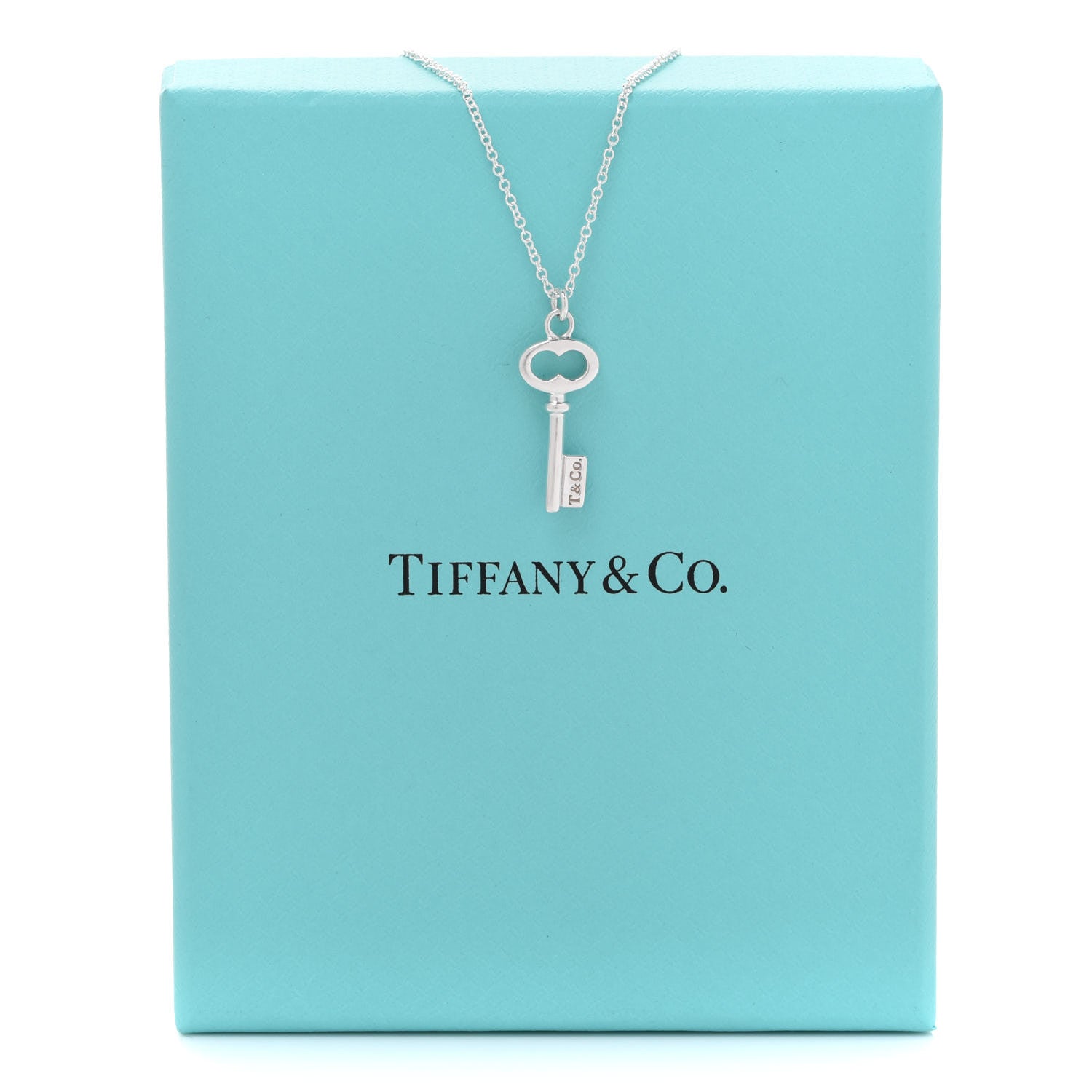 Tiffany Sterling Silver Mini Oval Key Pendant Necklace 7 of 7