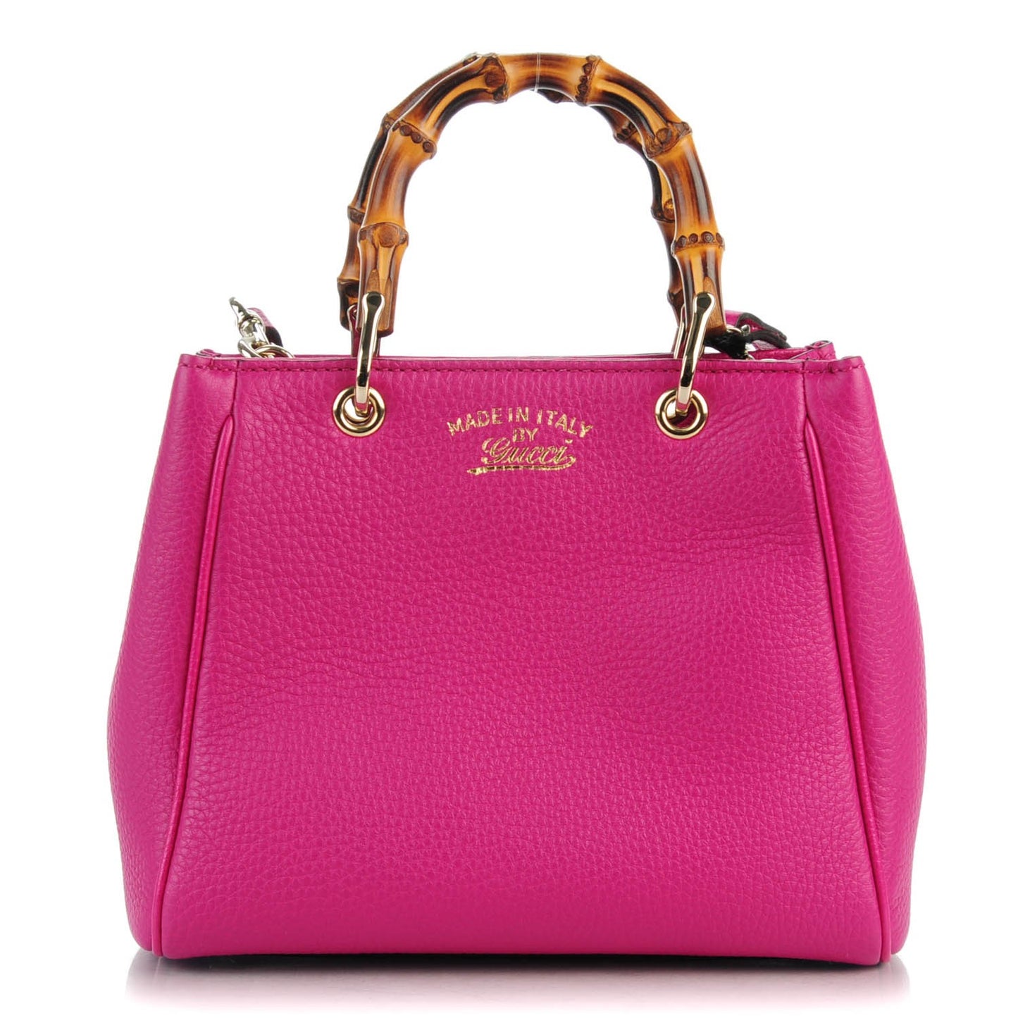 Cellarius Calfskin Calfskin Mini Bamboo Shopper Tote Bright Bouganville