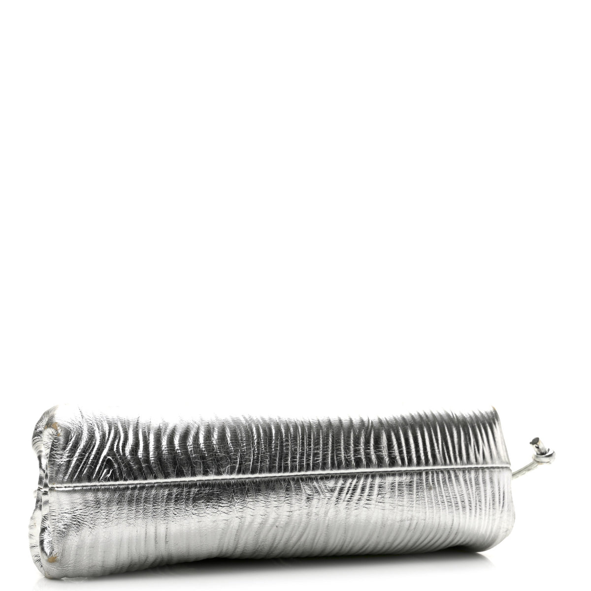 Bottega Veneta Metallic Bark Calfskin The Mini Pouch Silver 4 of 11