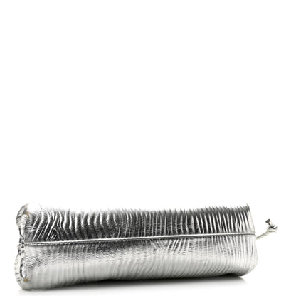 Bottega Veneta Metallic Bark Calfskin The Mini Pouch Silver 4 of 11