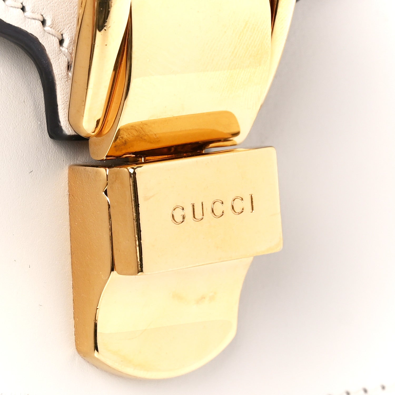 Gucci Calfskin Mini Sylvie Chain Shoulder Bag White 9 of 13