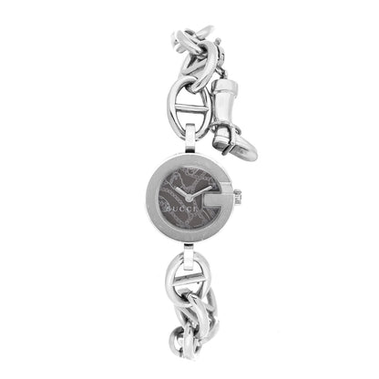 Gucci Stainless Steel 22mm G Charms Quartz Watch Brown 1 of 5
