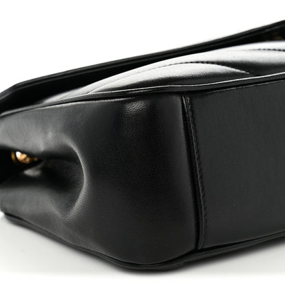 Saint Laurent Lambskin Chevron Quilted Medium Loulou Black 18 of 21