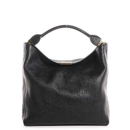 Burberry Signature Grain Medium Lindburn Hobo Black 1 of 10