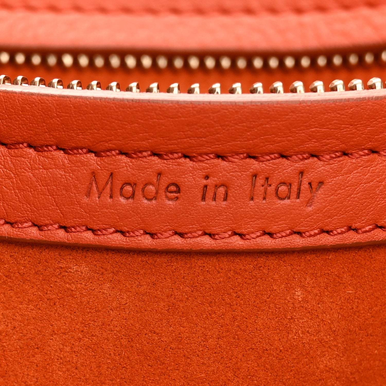 Celine Grained Calfskin Medium Phantom Luggage Burnt Orange 7 of 10