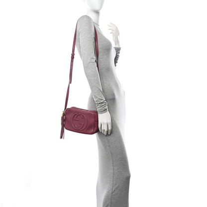 Gucci Pebbled Calfskin Small Soho Disco Bag Peonia Flower 2 of 14