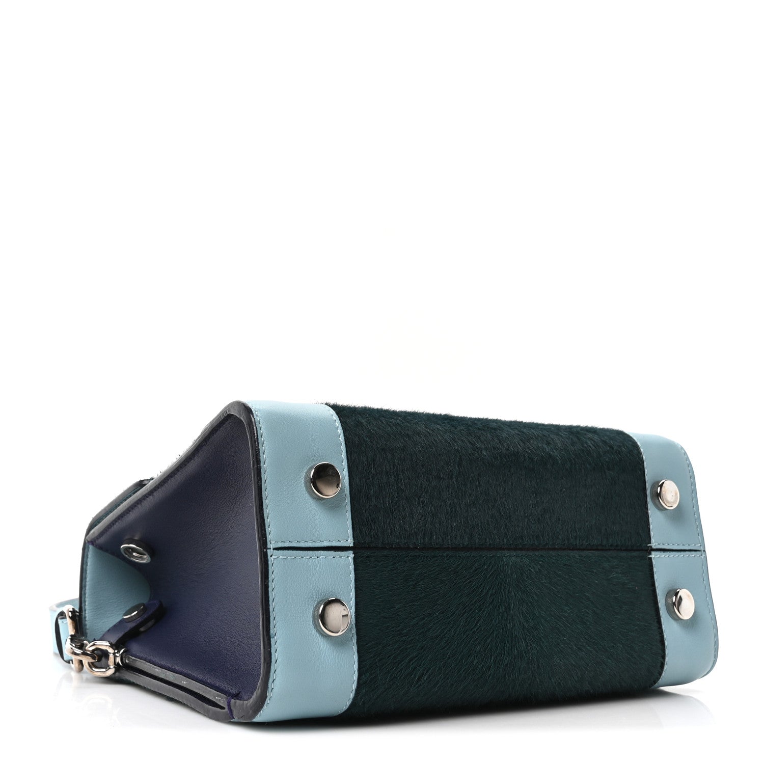 Christian Dior Calf Hair Calfskin Tri-Color Mini Diorever Flap Green 4 of 9