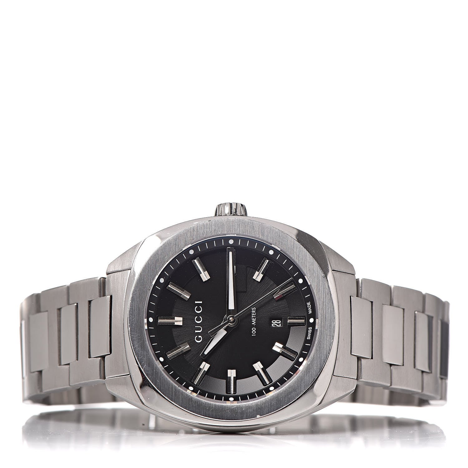 Gucci Stainless Steel 37mm GG2570 Quartz Watch Black 3 of 8