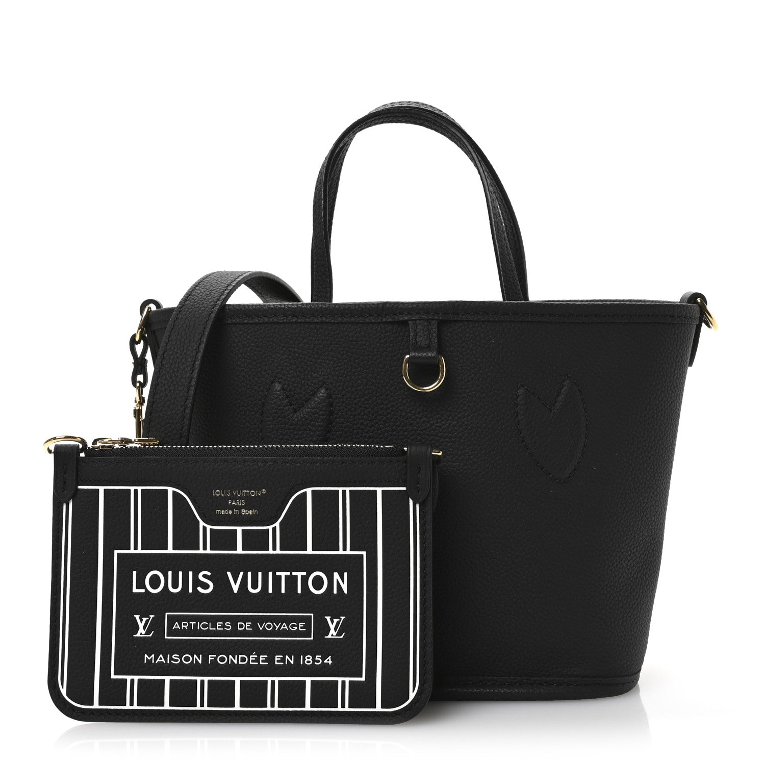 Louis Vuitton Monogram Neverfull Inside Out Bandouliere BB Black 4 of 16