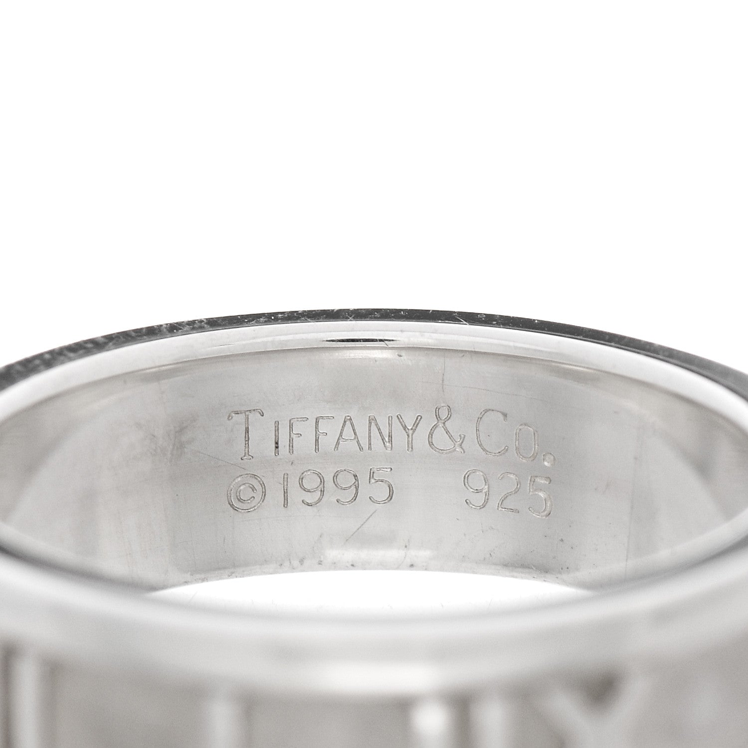 Tiffany Sterling Silver Atlas Ring 56 7.5 3 of 4