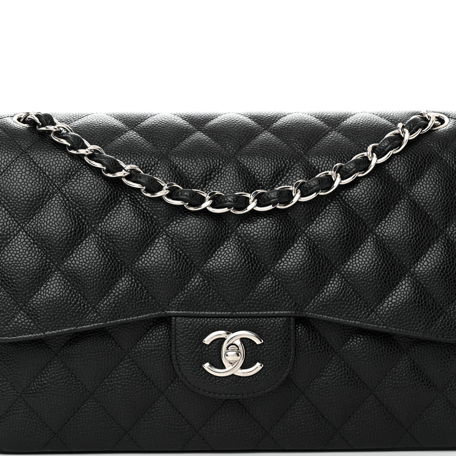 Chanel Caviar Quilted Jumbo Double Flap Black 8 of 10