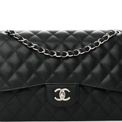 Chanel Caviar Quilted Jumbo Double Flap Black 8 of 10