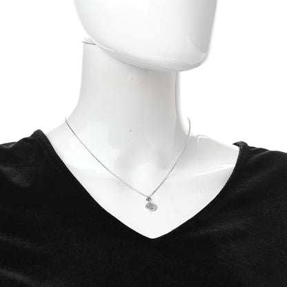 Gucci 18K White Gold Diamond 10mm Icon Twirl Pendant Necklace 2 of 4