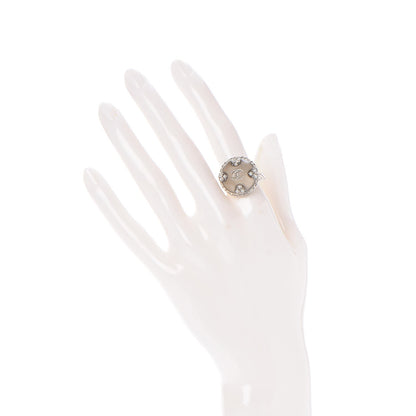 Chanel Gripoix Pearl CC Ring 6.5 Silver 2 of 4