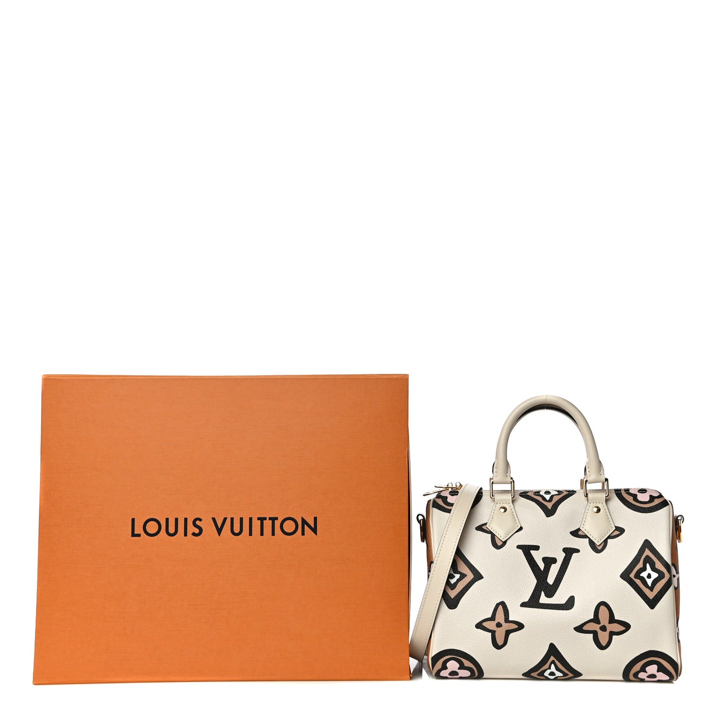 Monogram Giant Wild At Heart Speedy Bandouliere 25 Creme