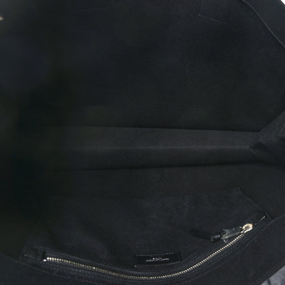Saint Laurent Linen Calfskin Rive Gauche Tote Black 5 of 8