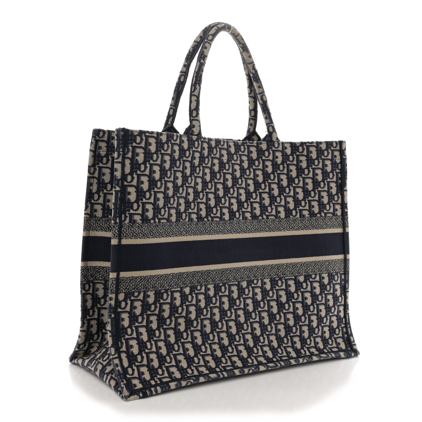 Oblique Large Book Tote Blue Multicolor