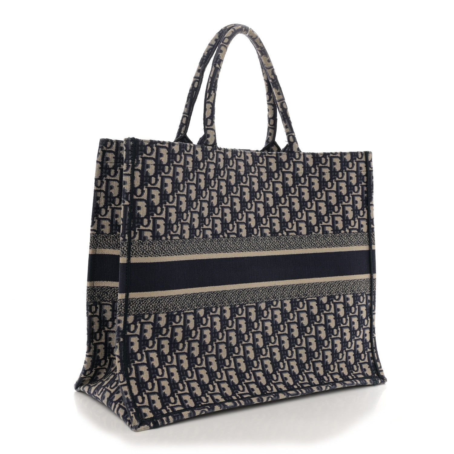 Christian Dior Oblique Large Book Tote Blue Multicolor 3 of 12