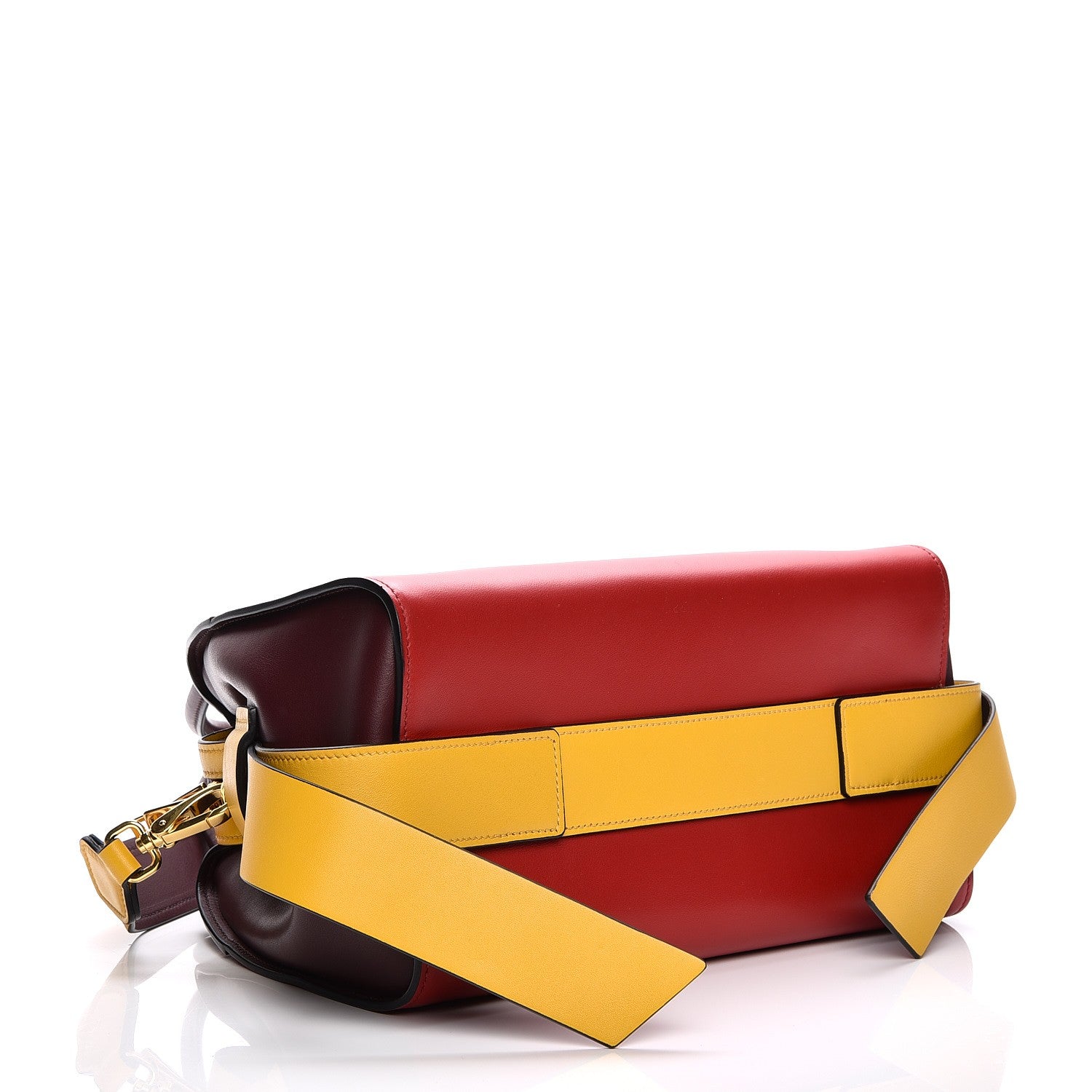 Prada City Calf Ribbon Bowling Bag Fire Engine Red 5 of 9