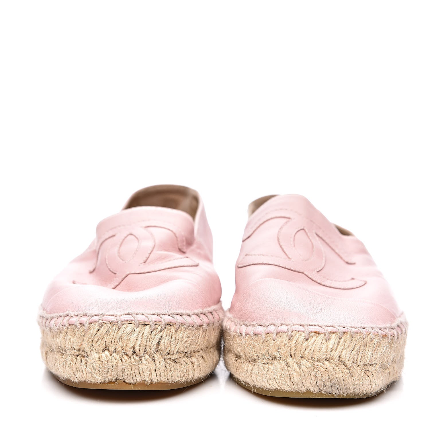 Chanel Lambskin CC Espadrilles 39 Light Pink 2 of 11