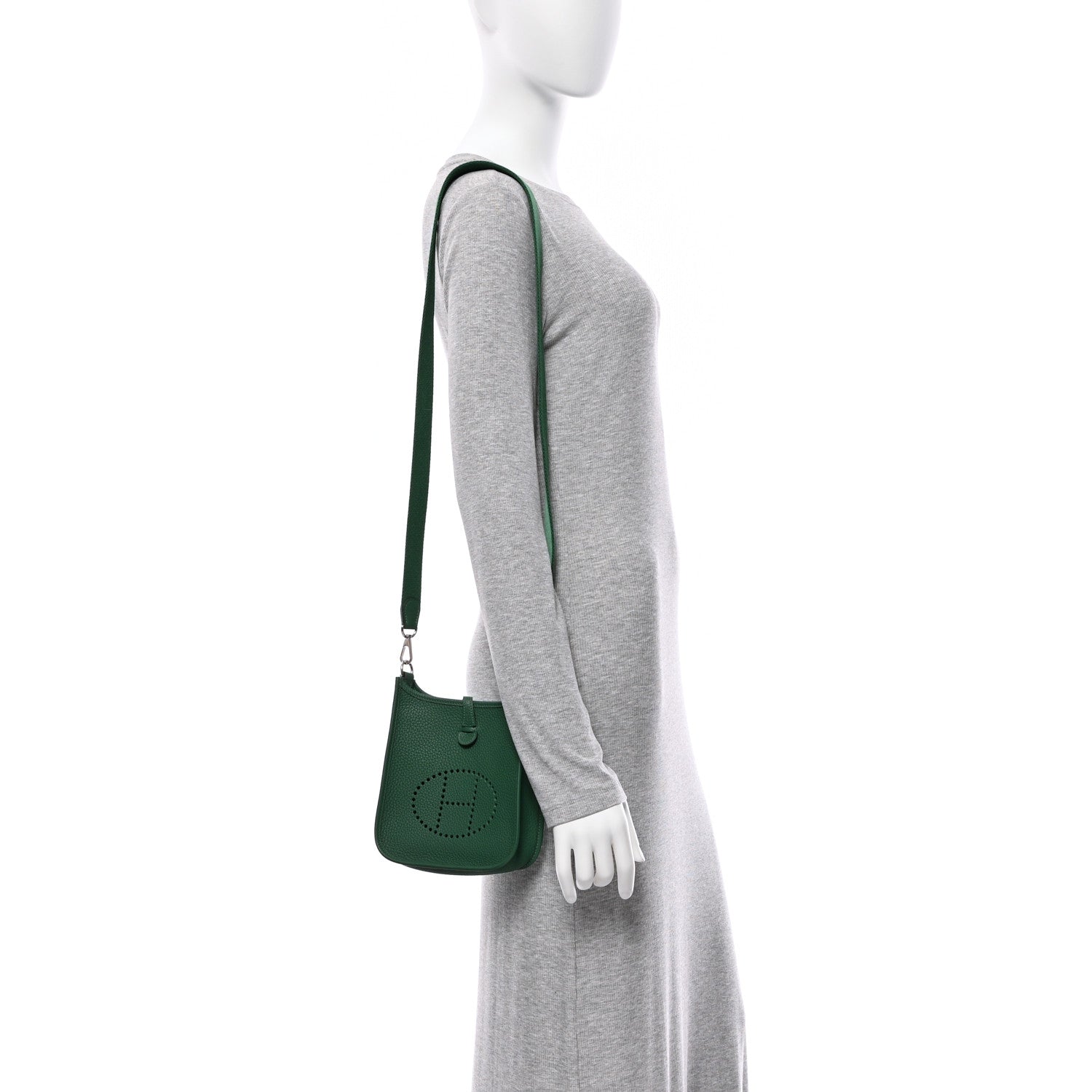 Hermes Taurillon Clemence Evelyne TPM Vert Vertigo 2 of 11