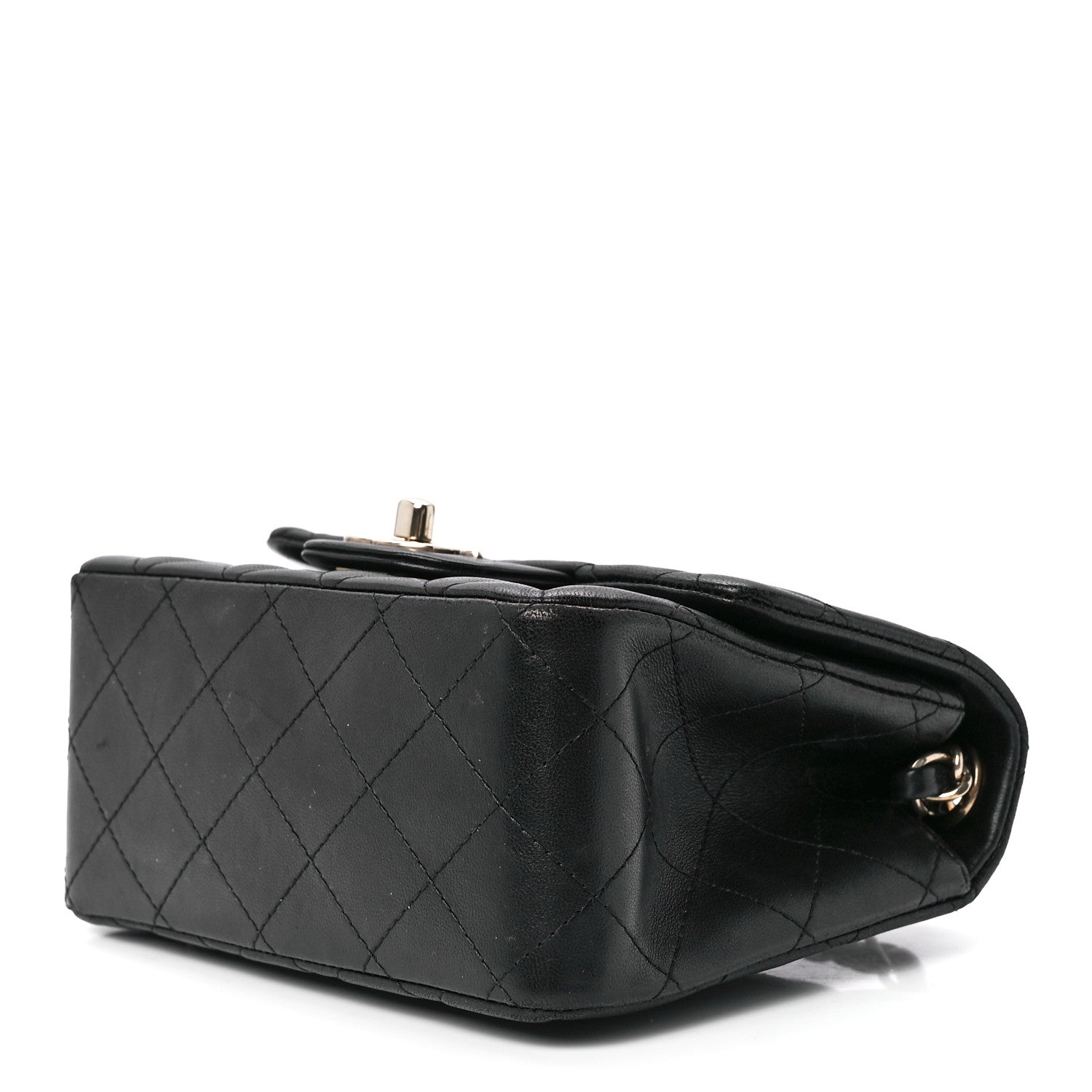 Chanel Lambskin Quilted Mini Square Flap Black 10 of 12