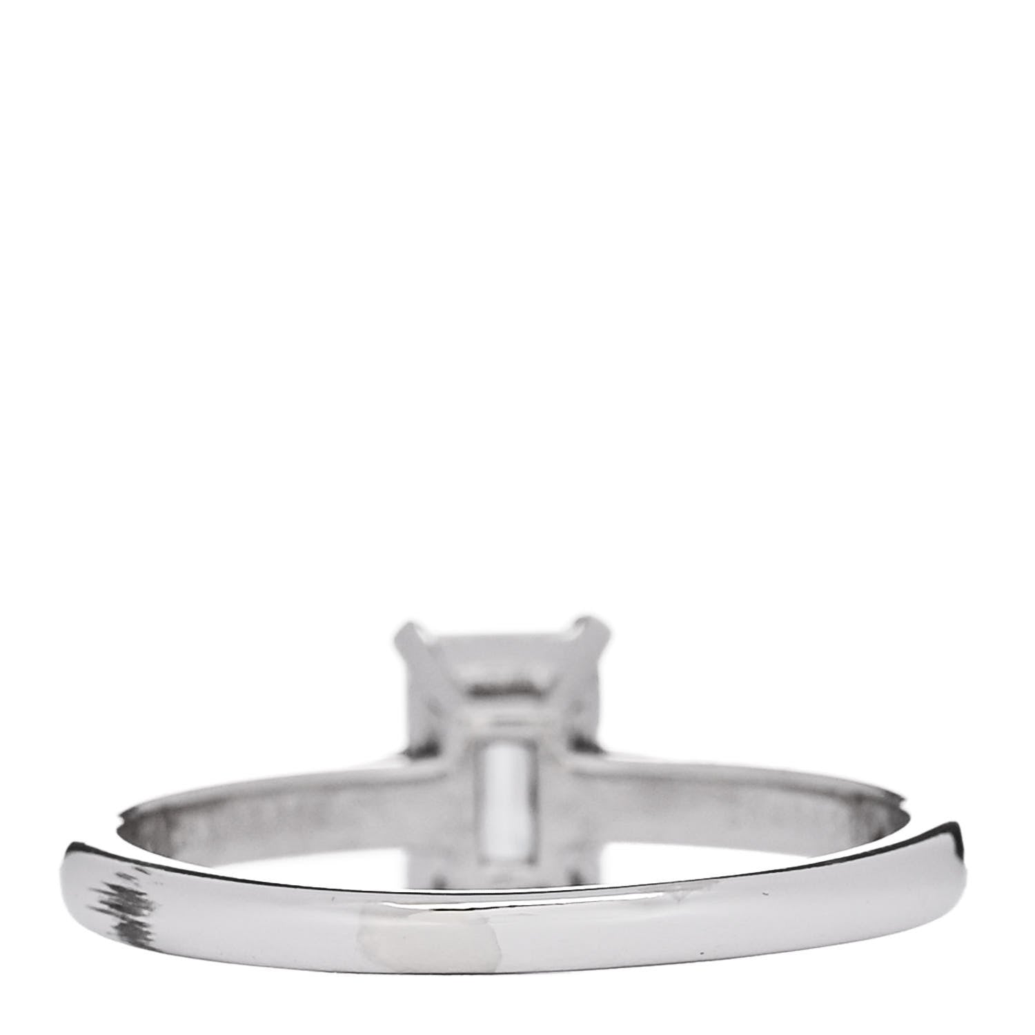 Tiffany Platinum Diamond 1.01ct Emerald Cut Solitaire Engagement Ring 56 7.75 4 of 7