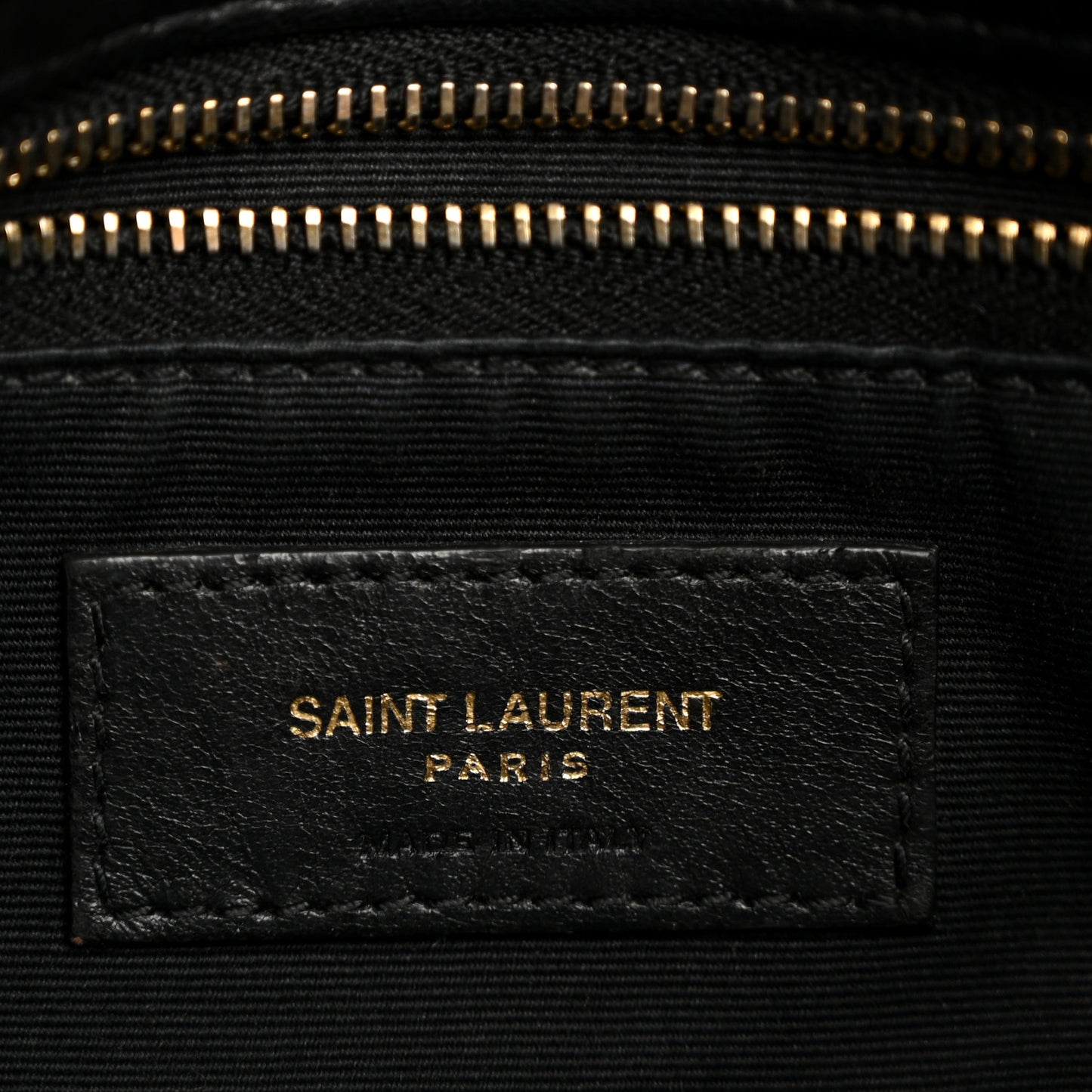 Lambskin Quilted Small Loulou Puffer Monogram Chain Satchel Black