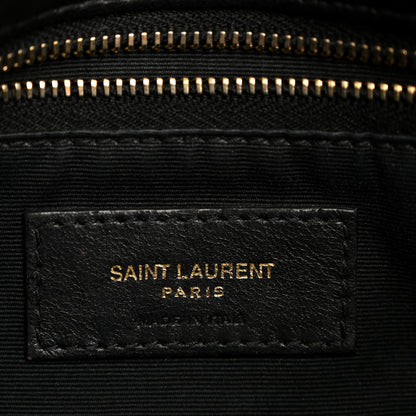 Saint Laurent Lambskin Quilted Small Loulou Puffer Monogram Chain Satchel Black 6 of 13