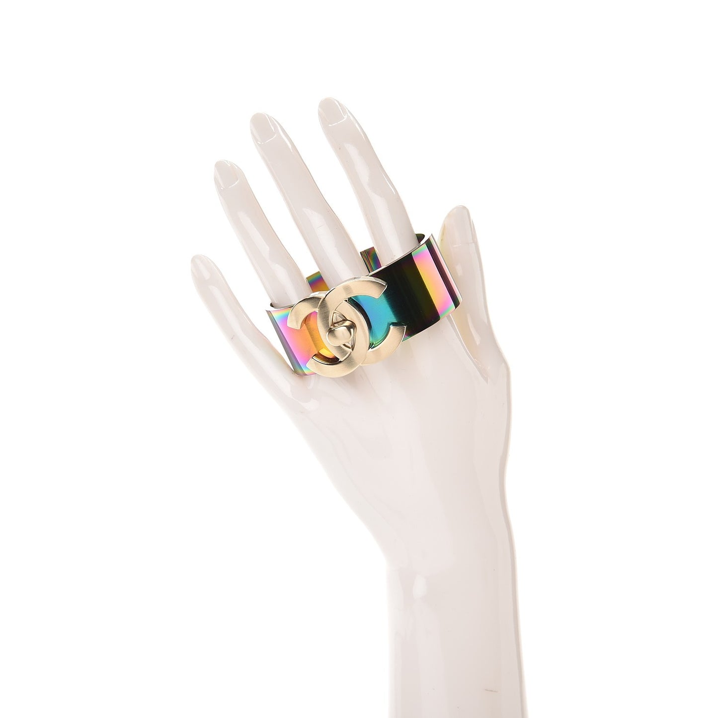 Metal Iridescent CC Cuff M Gold