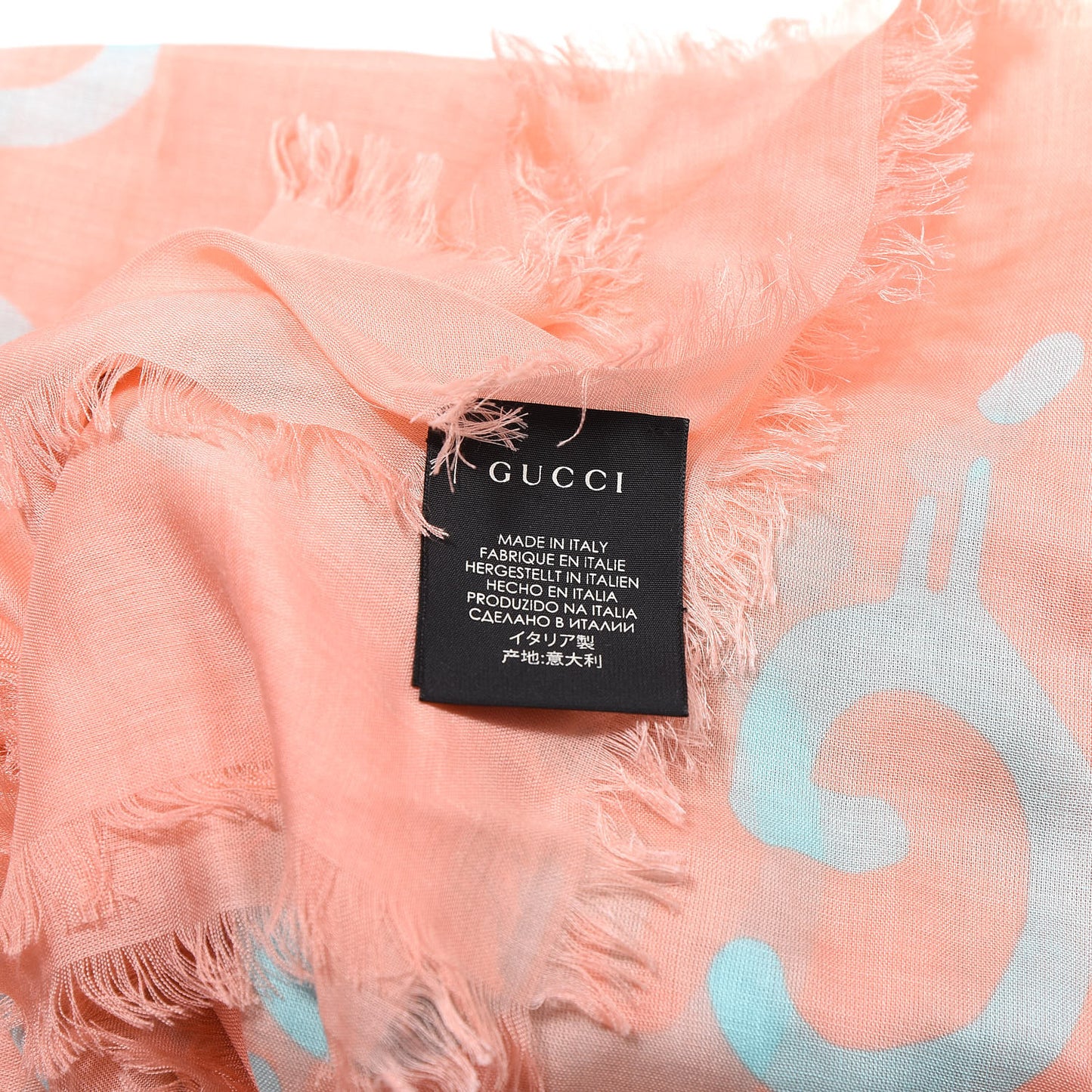 Modal Silk GG Writers Fringe Shawl Old Rose Sky Blue