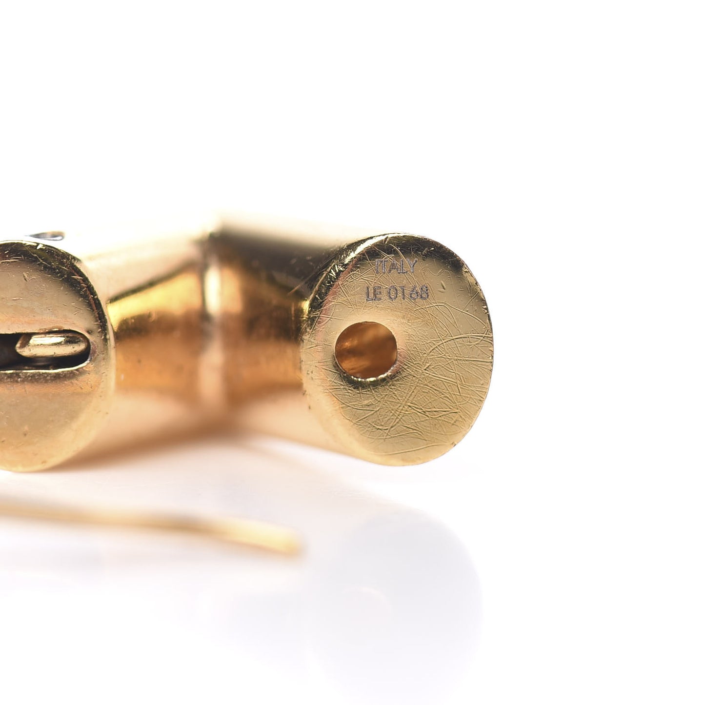 Brass Essential V Hoop Earrings Gold