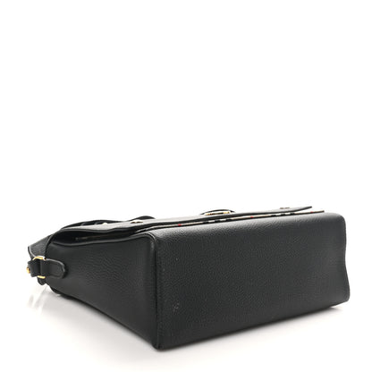 Burberry Grainy Calfskin Vintage Check Note Crossbody Bag Black 4 of 9