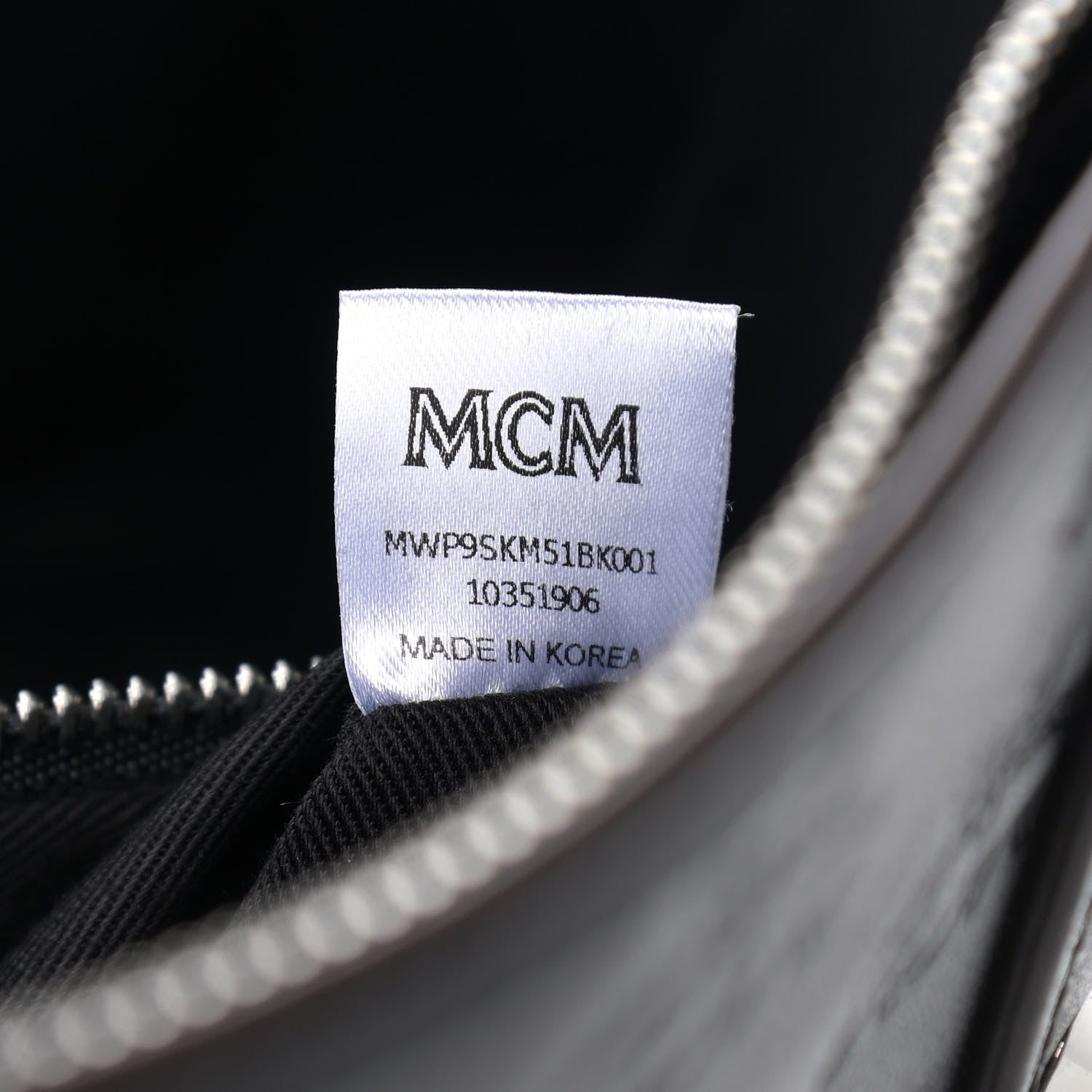 MCM Calfskin Ottomar Monogram Medium Klara Shopper Tote Black 11 of 13