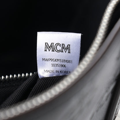 MCM Calfskin Ottomar Monogram Medium Klara Shopper Tote Black 11 of 13