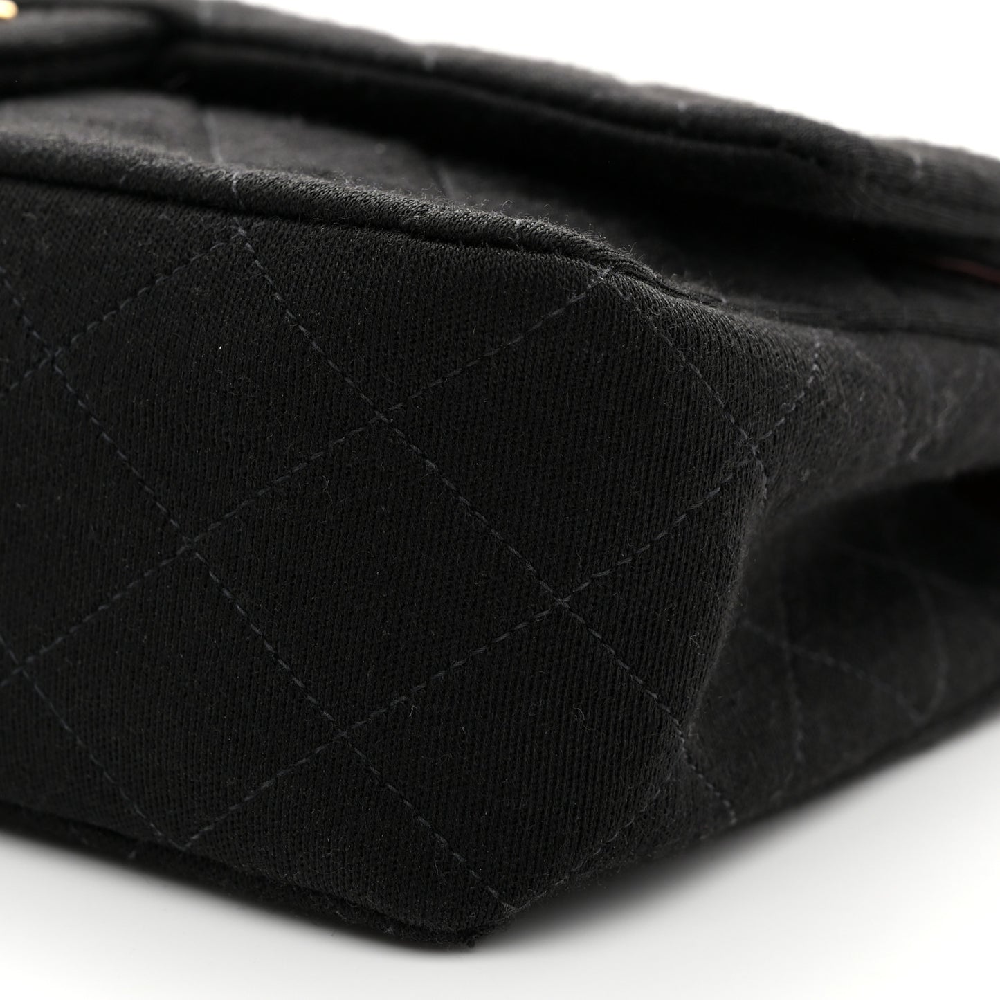 Jersey Quilted Small Double Flap Black