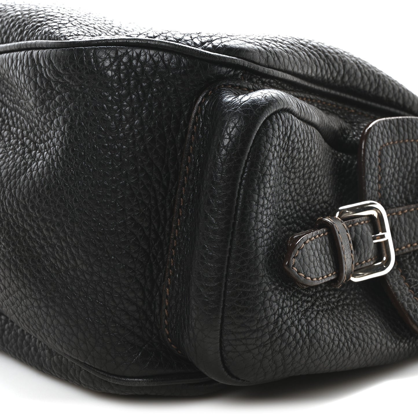 Vitello Daino Side Pocket Tote Black